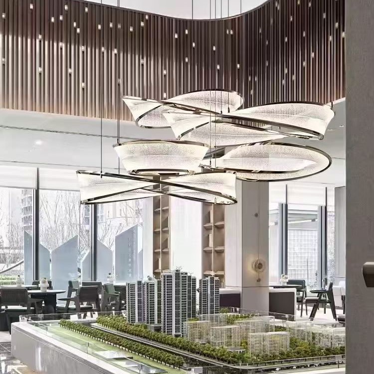 Elevate Your Space with the Elysian Wave Modern Chandelier: Luxury LED Hanging Light Redefined