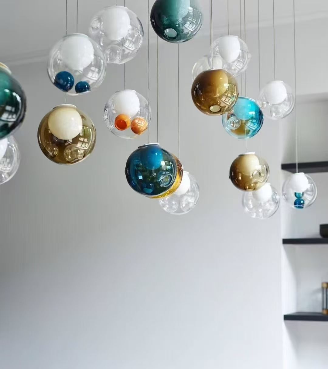 ​​Elevate Your Space with Artistic Illumination: AndyLighting’s Modern Glass Orb Chandeliers​​